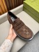 Gucci Man Brown Calfskin Business Leather Shoes 042885 (7)_th.jpg